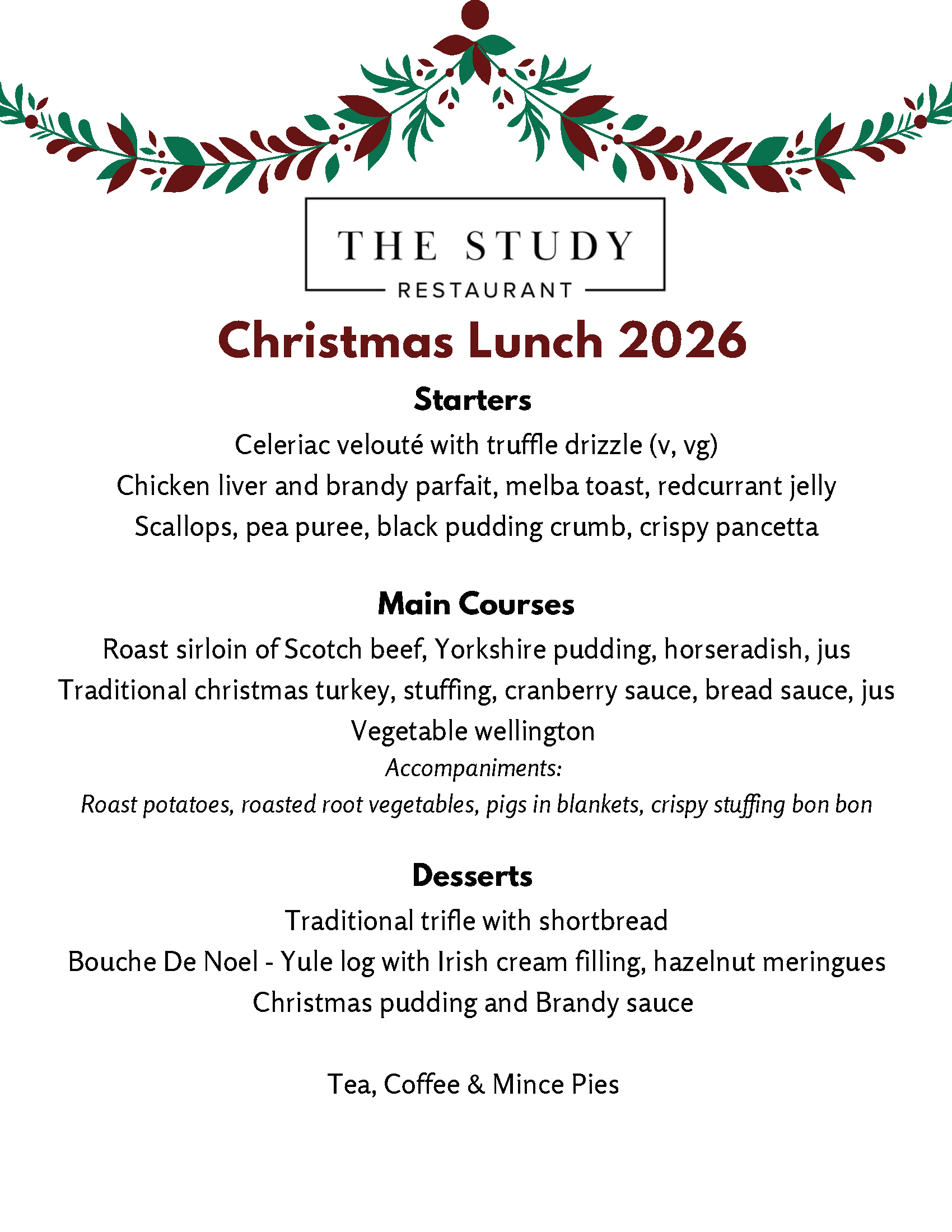 Christmas Menu 2026